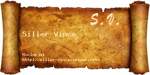 Siller Vince névjegykártya